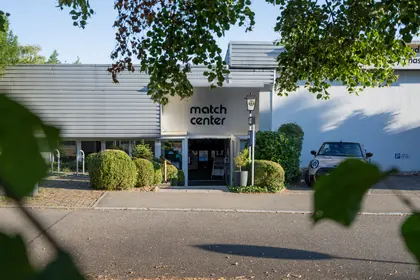 Eingang des match center Erlebniswelt